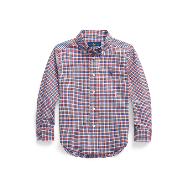 Plaid Cotton Poplin Shirt for Boys | Ralph Lauren® UK