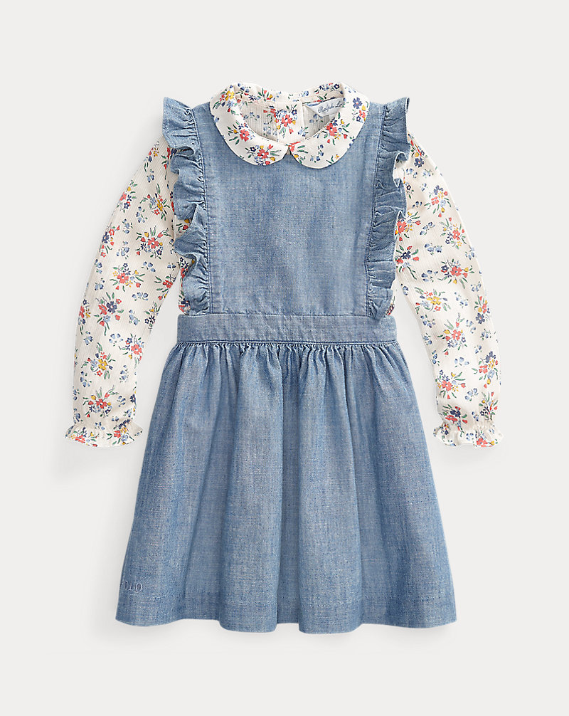 Floral Top and Ruffled Dress Set Baby Girl 1