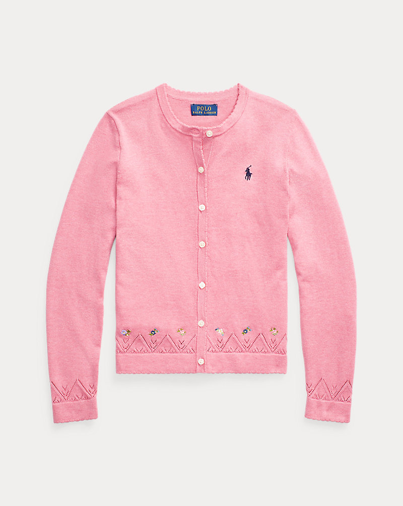 Embroidered Cotton Cardigan GIRLS 7-14 YEARS 1