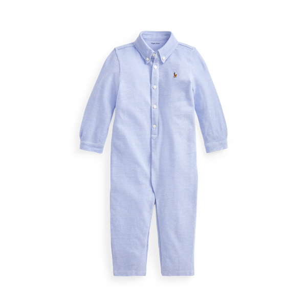 Knit Cotton Oxford Coverall Baby Boy 1