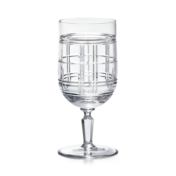 Hudson Plaid Red Wine Glass