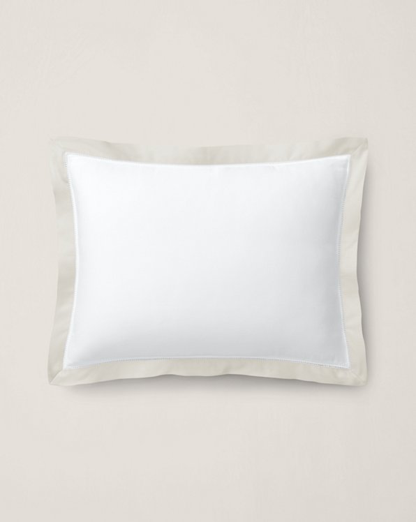 Organic Cotton Sateen Border Pillow