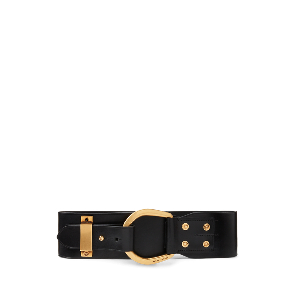 Horseshoe-Ring Leather Belt