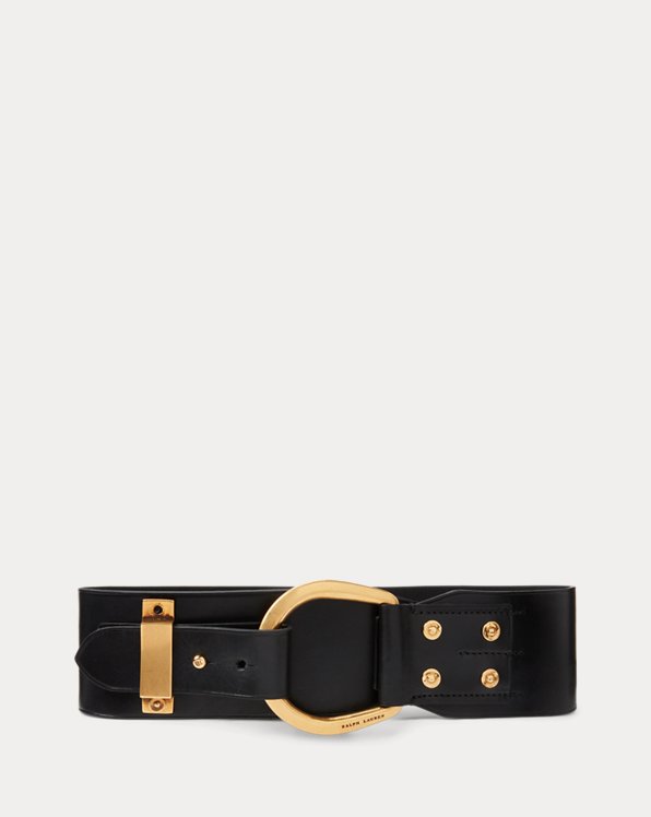 Horseshoe-Ring Leather Belt