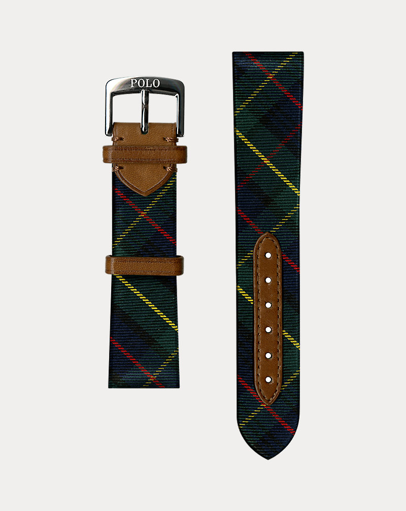 Tartan Tie Silk Watch Strap Polo Ralph Lauren 1