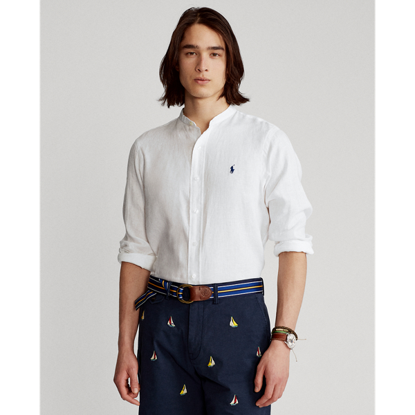 Polo ralph lauren men's sales slim fit linen shirt