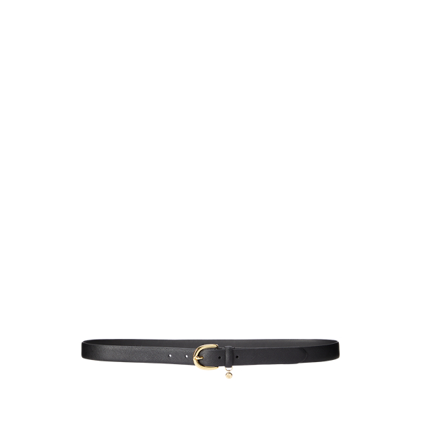 Charm Crosshatch Leather Belt Lauren 1