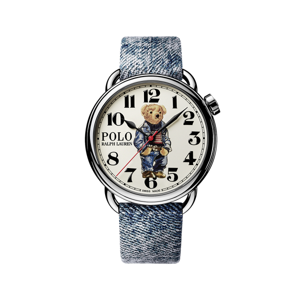 Reloj de acero de 42 mm con Polo Bear