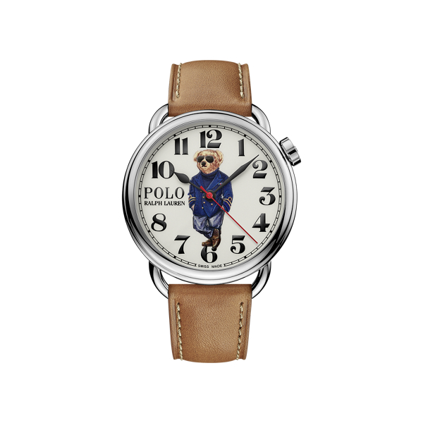 Reloj de acero de 42 mm con Polo Bear para hombre Ralph Lauren ES
