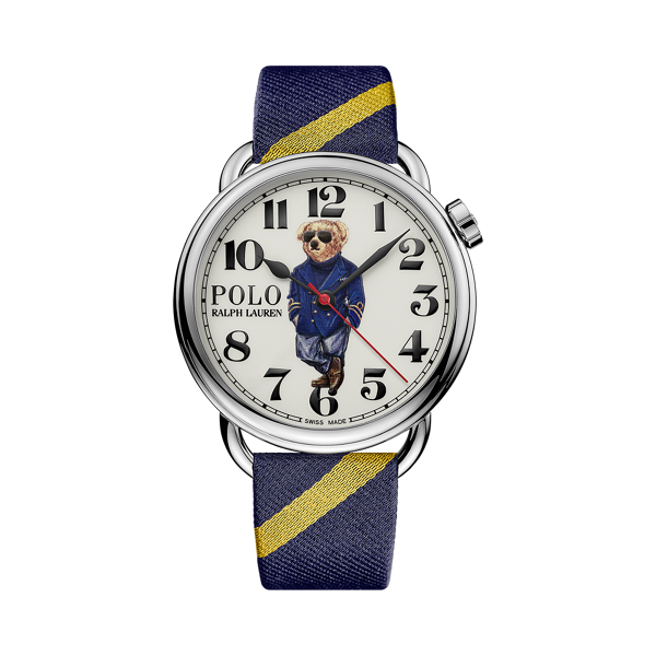 42MM Nautical Polo Bear Steel White Dial