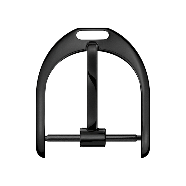 19 MM Black Matte Steel Pin Buckle The Stirrup Collection 1