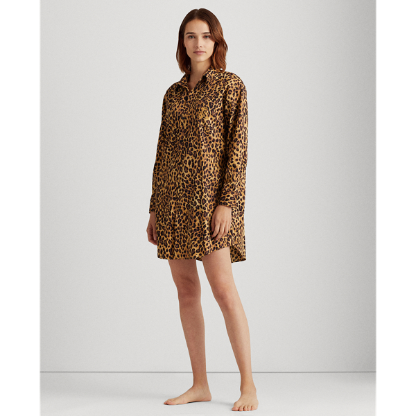 Leopard Cotton Sleep Shirt Lauren 1