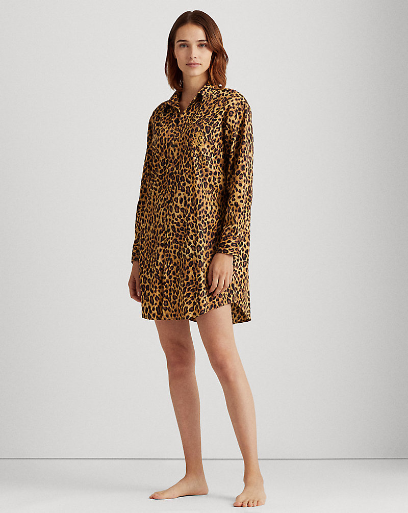 Leopard Cotton Sleep Shirt Lauren 1