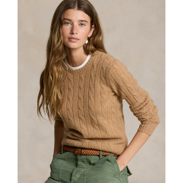 Maglia in cashmere a trecce