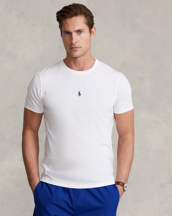 T-shirt de decote redondo em malha Custom Slim Fit