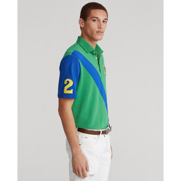 Banner-Stripe Mesh Polo Shirt size 3XB 3TG
