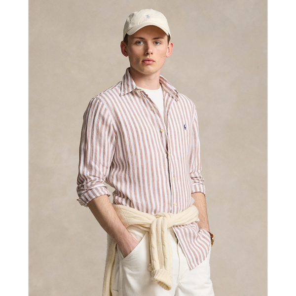 Custom Fit Striped Linen Shirt