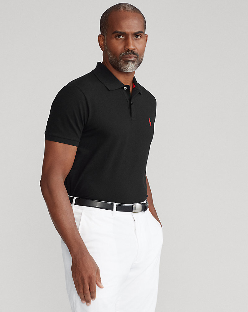 Custom Slim Fit Stretch Mesh Polo Shirt Polo Golf 1