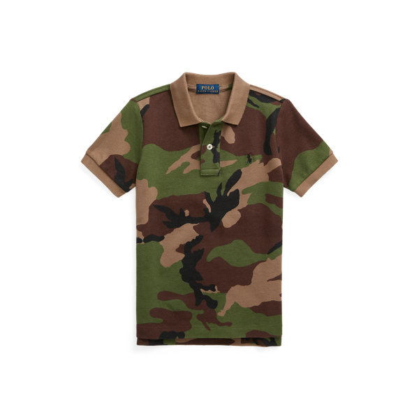 Camo Cotton Mesh Polo Shirt