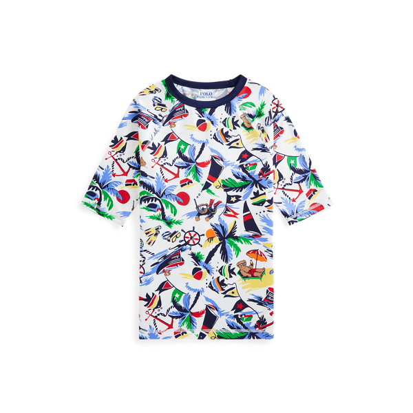 Polo Bear Stretch Jersey Rash Guard for Boys | Ralph Lauren® GP