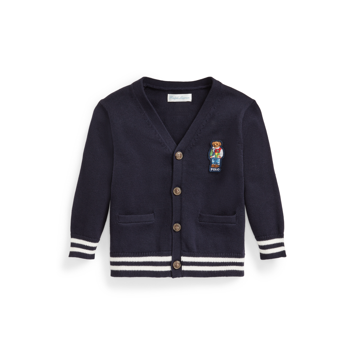 Polo Bear Cotton Cardigan