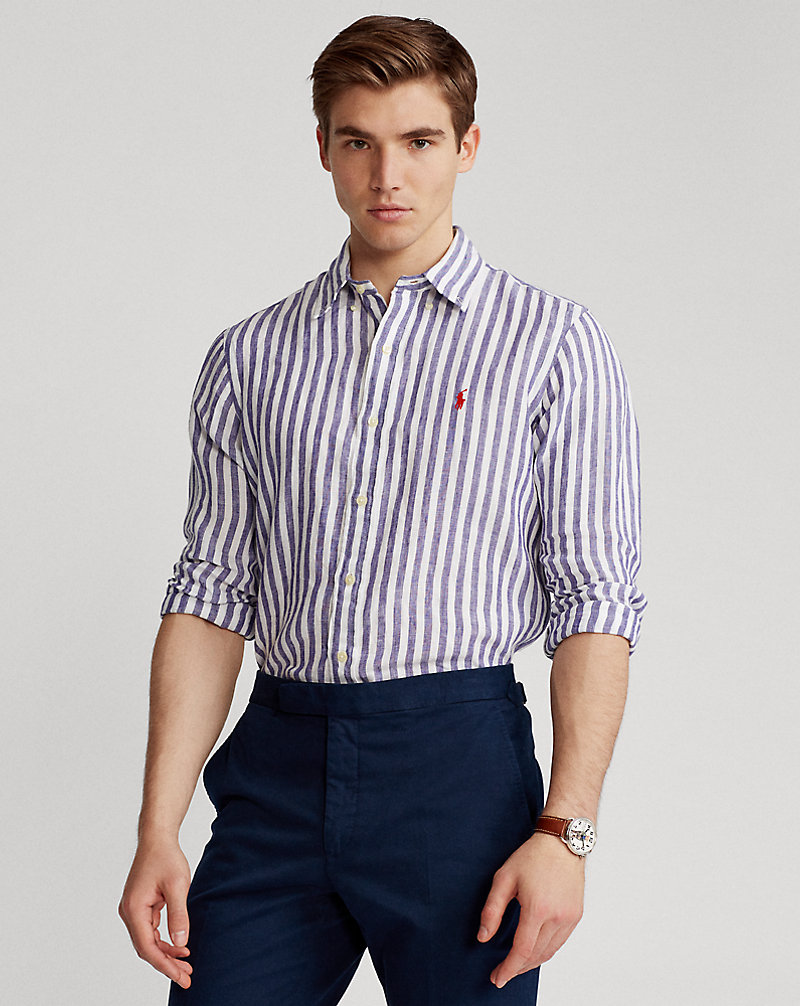 Classic Fit Striped Linen Shirt Polo Ralph Lauren 1
