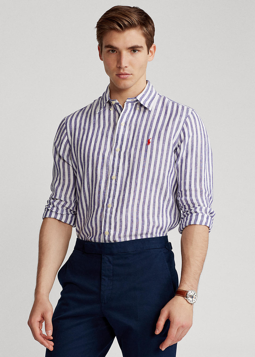 Polo Ralph Lauren Classic Fit Striped Linen Shirt 1