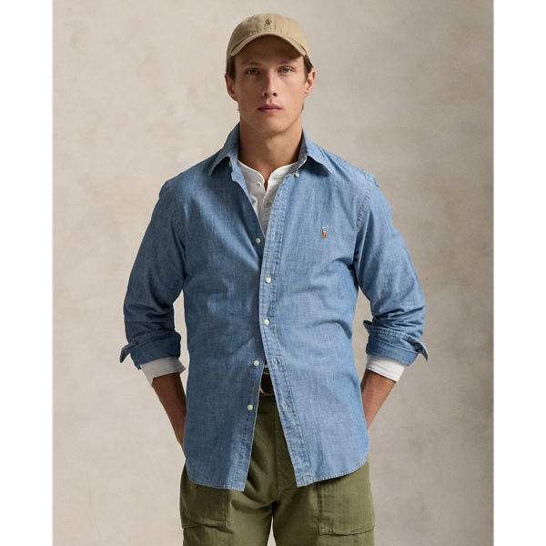 Classic Fit Indigo Chambray Shirt