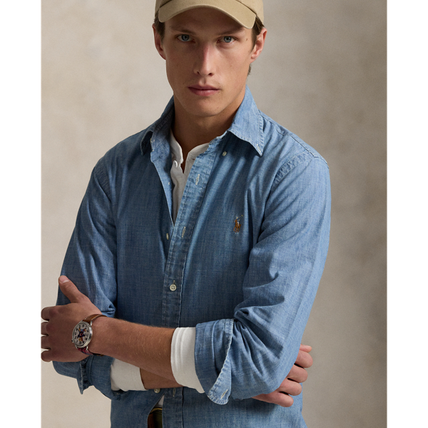 Polo Ralph Lauren Classic Fit Indigo Chambray Shirt 5