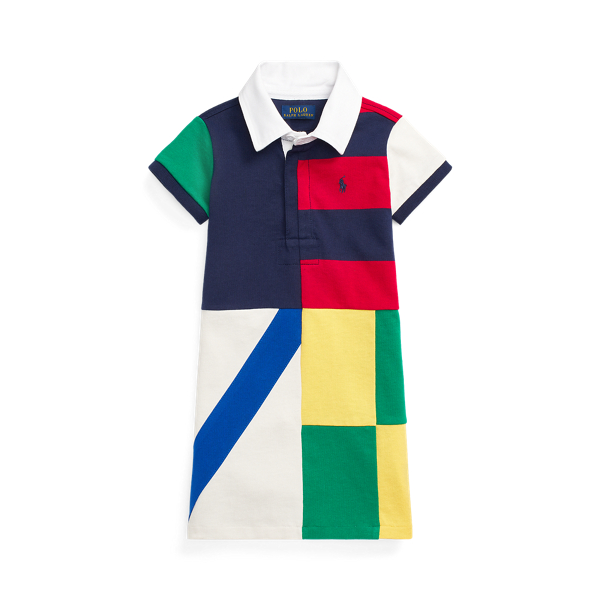 Patchwork Cotton Jersey Rugby Dress