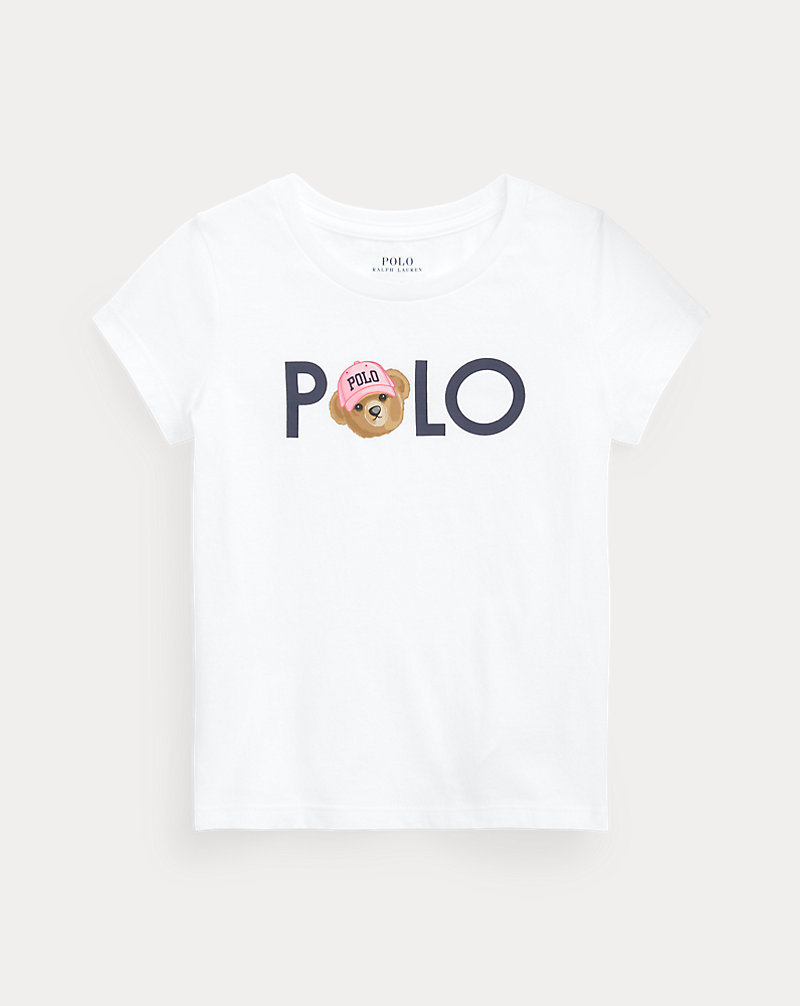 Polo Bear Logo Cotton Jersey Tee Girls 2-6x 1