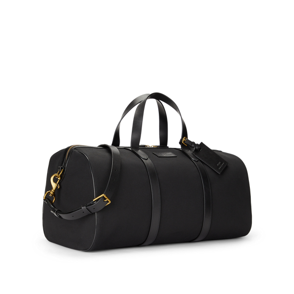 Leather-Trim Canvas Duffel for Men