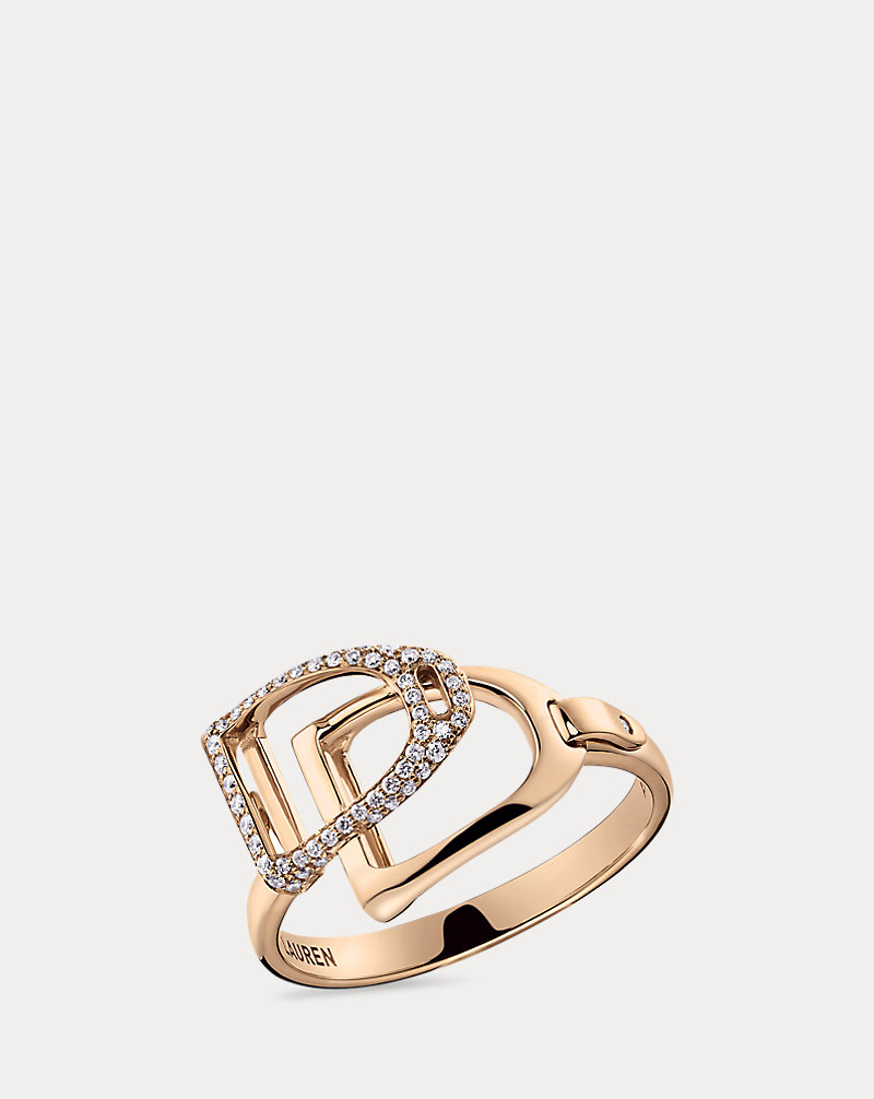 Pave Diamond Double-Stirrup Ring The Equestrian Collection 1