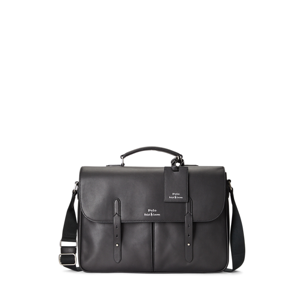 LAUREN RALPH LAUREN: shoulder bag in grained leather - Black