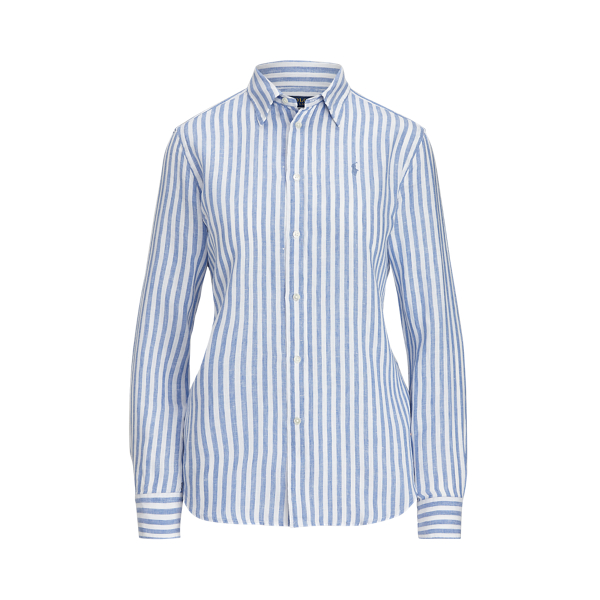 Relaxed Fit Striped Linen Shirt for Women | Ralph Lauren® UK
