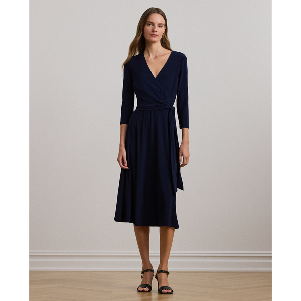 Surplice Jersey Dress