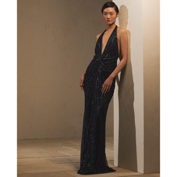 Andrianne Embellished Evening Dress Ralph Lauren Collection 1