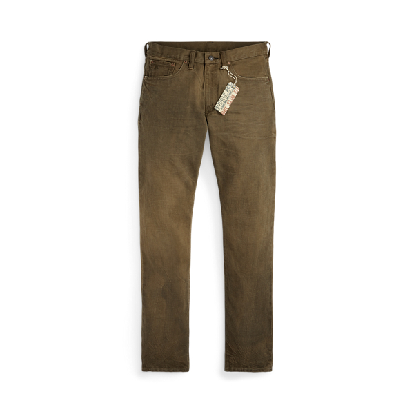 Slim Fit Distressed Brown Jean RRL 1