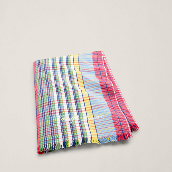 Summer Hill Plaid Beach Blanket Ralph Lauren Home 1