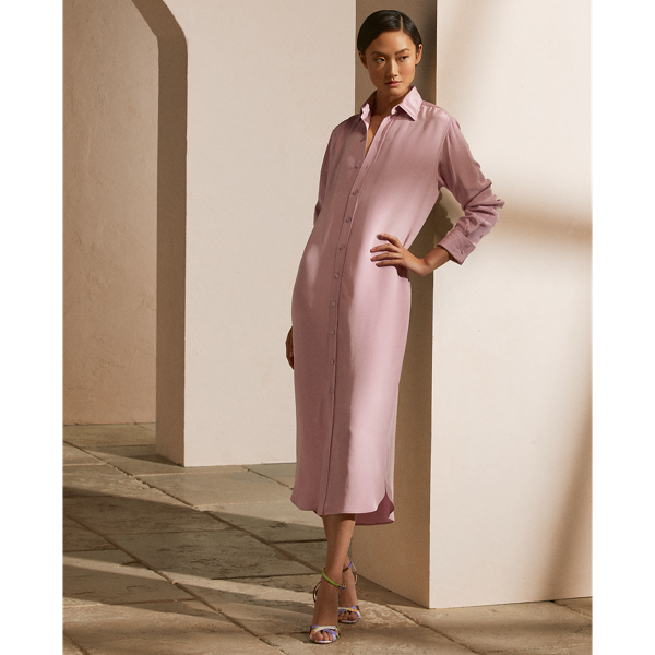 Graison Silk-Blend Marocain Day Dress Ralph Lauren Collection 1