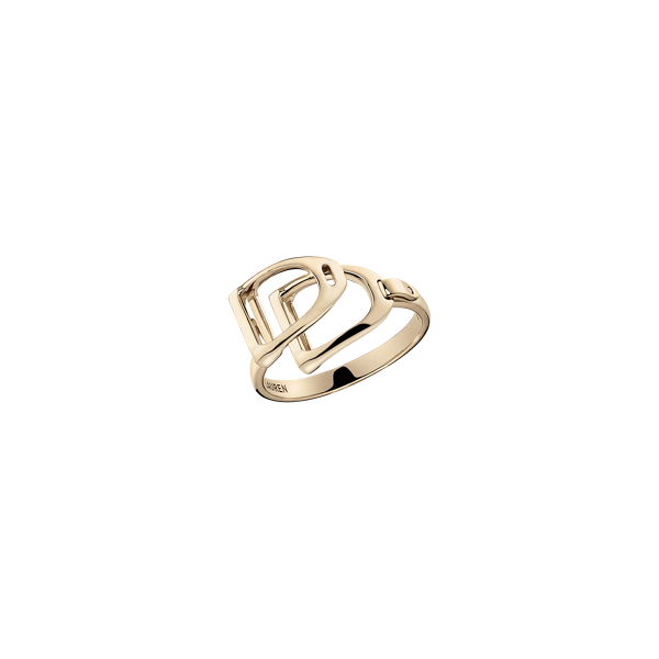 Rose Gold Double-Stirrup Ring The Equestrian Collection 1