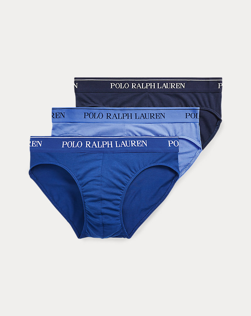 Conjunto de três slips de cintura baixa Polo Ralph Lauren 1