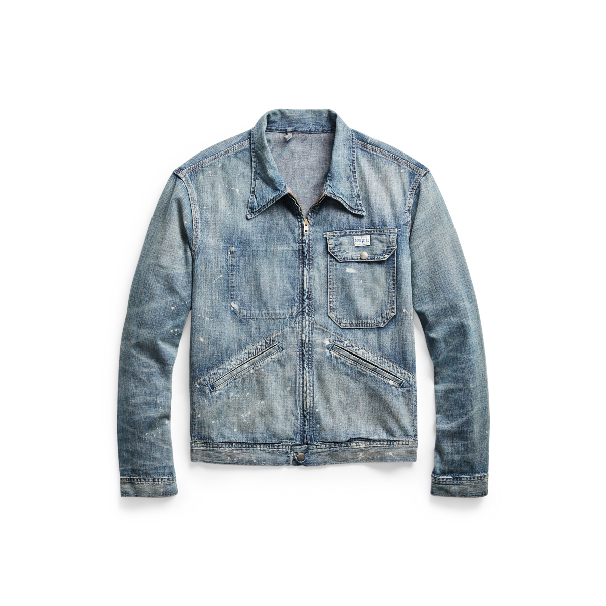Distressed Indigo Denim Jacket
