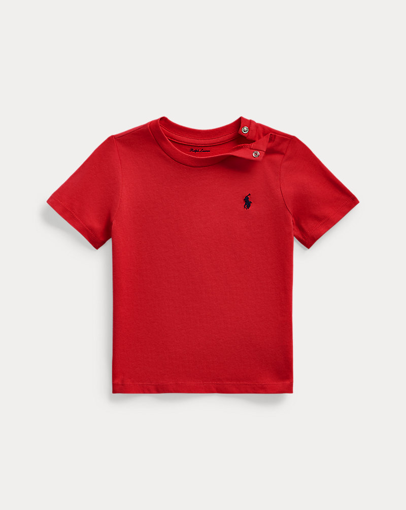 T-shirt de gola redonda em algodão Bebé (menino) 1