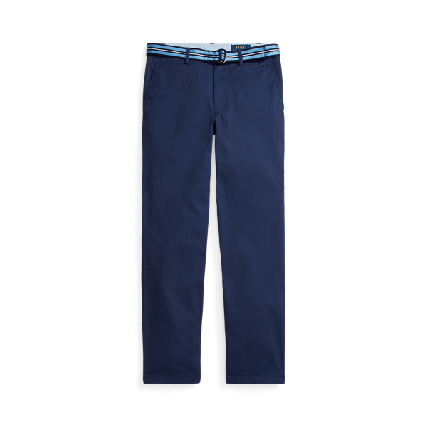Belted Slim Fit Stretch Twill Trouser Boys 8-18 1