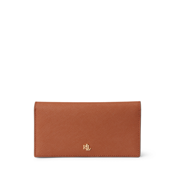 Crosshatch Leather Slim Wallet Lauren 1