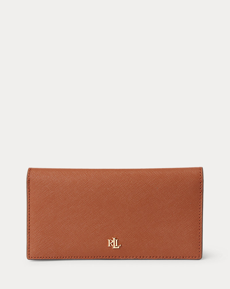 Crosshatch Leather Slim Wallet Lauren 1