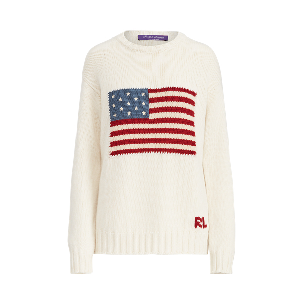 Flag Cashmere Crewneck Sweater | Ralph Lauren UK