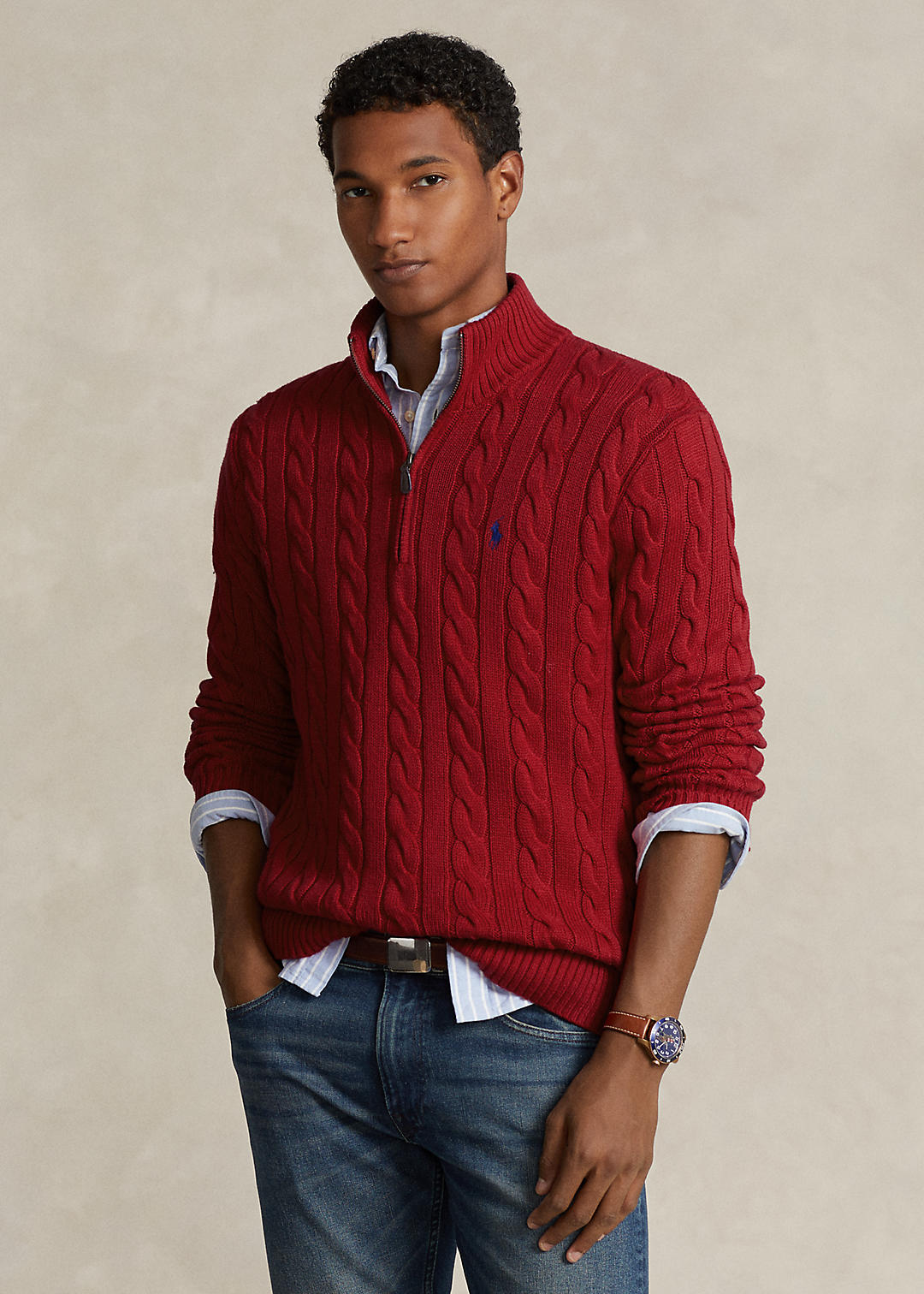 Mens Sweaters and knitwear Polo Ralph Lauren Sweaters and knitwear Polo Ralph Lauren Cotton Sweaters in Red for Men 