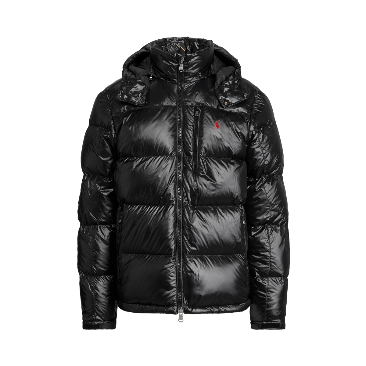 glossy puffer jacket